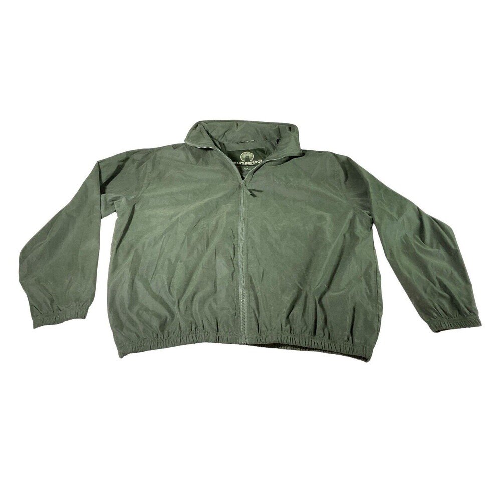 Weatherproof Mens Bomber Jacket Mens Sz LRG  Full Zip Faux Suede Owens-Corning